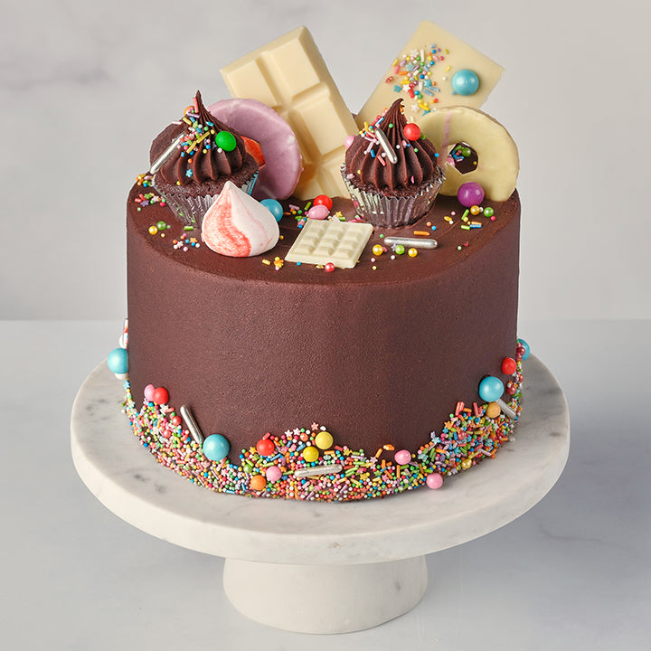 Chocolate Funfetti Cake