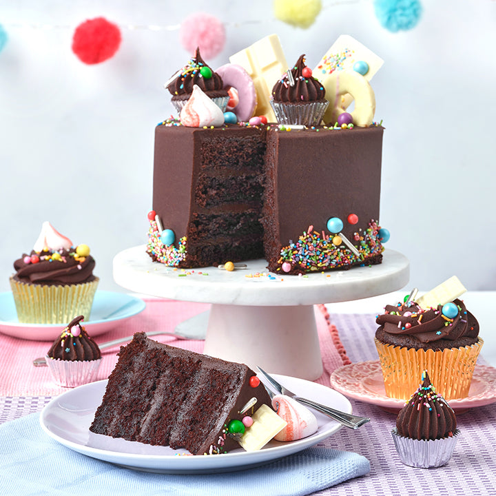 Chocolate Funfetti Cake