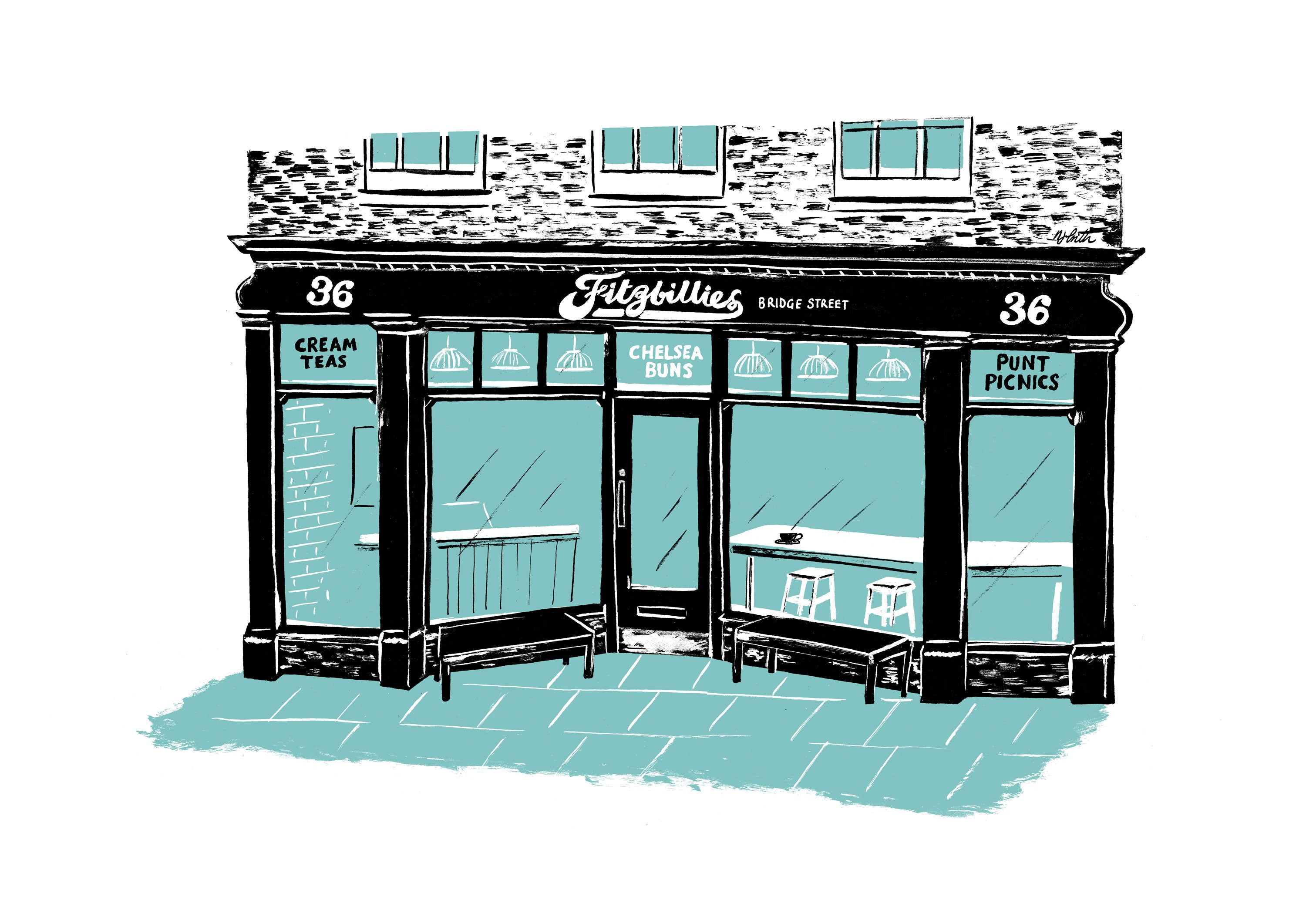 Illustration of Fitzbillies Bridge Street branch