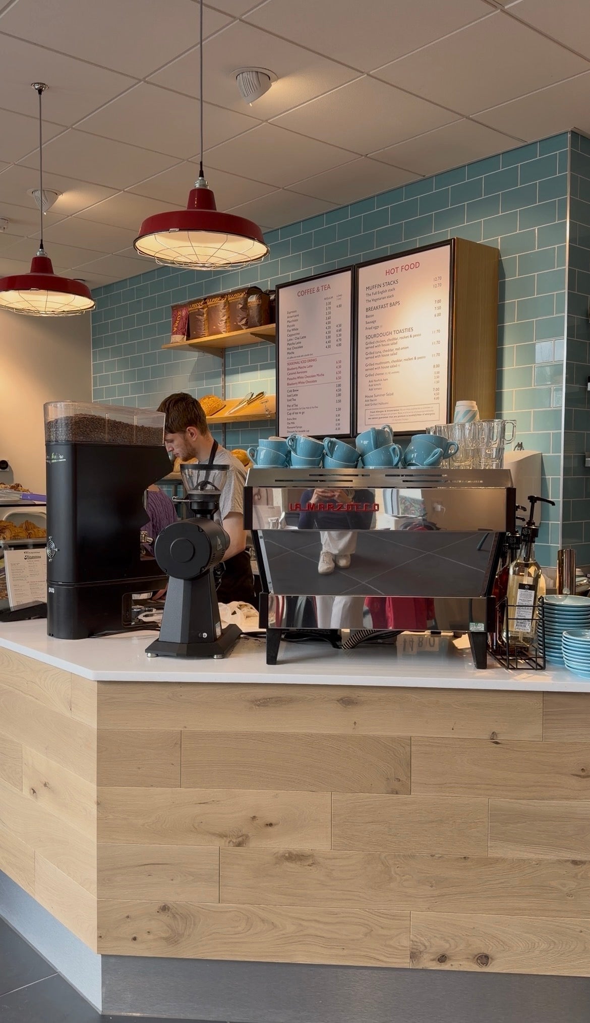 Fitzbillies Harston coffee counter