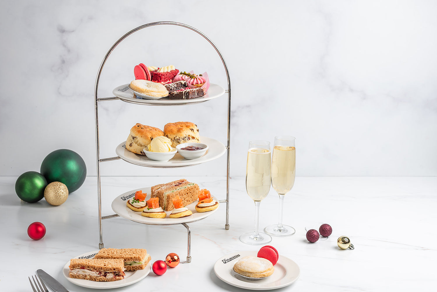 Fitzbillies Cambridge festive afternoon tea with champagne