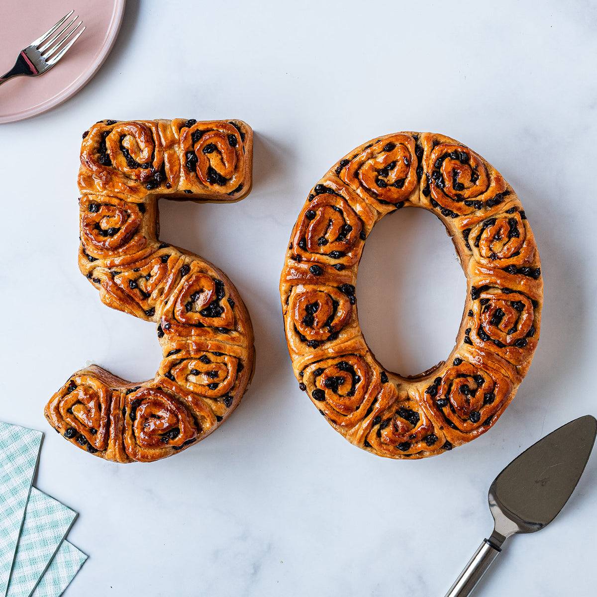 Chelsea Bun Number Cake